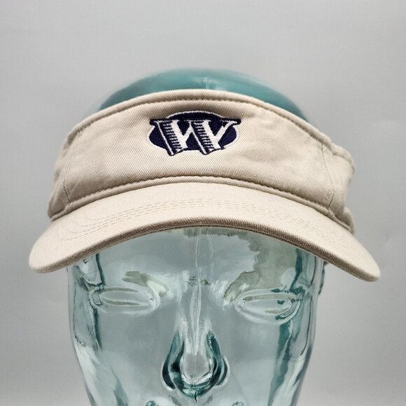 Vintage Widmer Brothers Brewing Beer Embroidered Logo Beige Adjustable Visor Hat - Picture 1 of 10